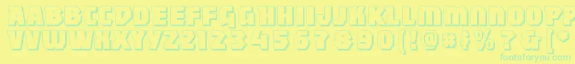 More about Mightyshadow Font Mightyshadow Font – Green Fonts on Yellow Background