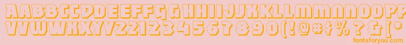 Mightyshadow Font – Orange Fonts on Pink Background