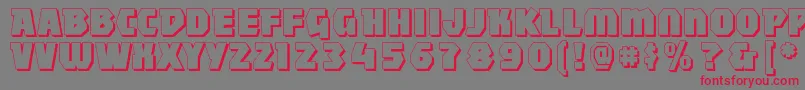 Mightyshadow Font – Red Fonts on Gray Background