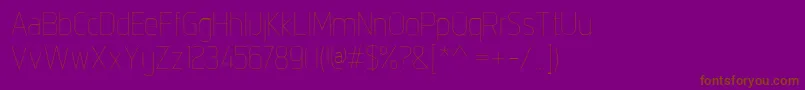 IntropolThin-Schriftart – Braune Schriften auf violettem Hintergrund