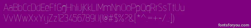 IntropolThin Font – Green Fonts on Purple Background