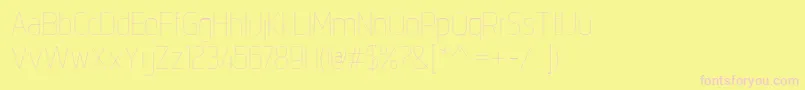 IntropolThin Font – Pink Fonts on Yellow Background