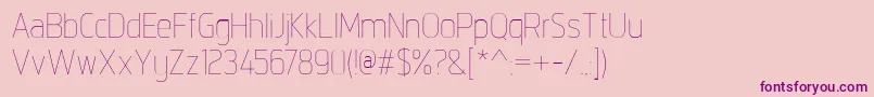 Шрифт IntropolThin – фиолетовые шрифты на розовом фоне