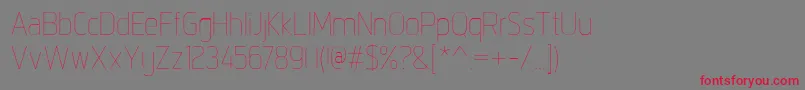 Шрифт IntropolThin – красные шрифты на сером фоне