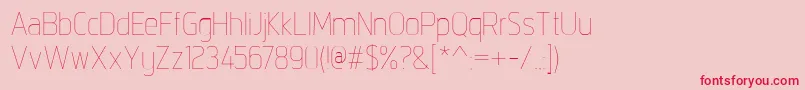 Шрифт IntropolThin – красные шрифты на розовом фоне