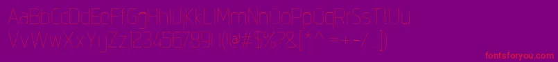 IntropolThin-Schriftart – Rote Schriften auf violettem Hintergrund