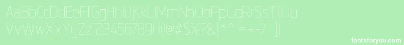 フォントIntropolThin – 緑の背景に白い文字