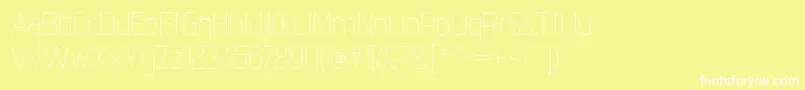 IntropolThin-fontti – valkoiset fontit keltaisella taustalla