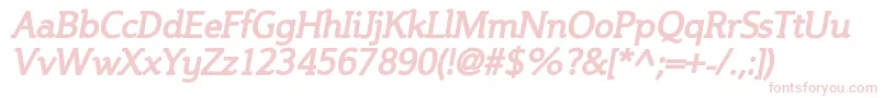 SteinemBoldItalic Font – Pink Fonts on White Background