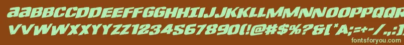 Lefthandlukerotal Font – Green Fonts on Brown Background