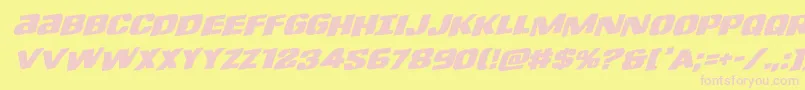 Lefthandlukerotal Font – Pink Fonts on Yellow Background