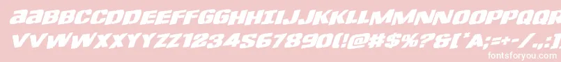 Lefthandlukerotal Font – White Fonts on Pink Background