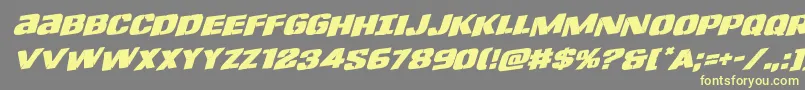 Lefthandlukerotal Font – Yellow Fonts on Gray Background