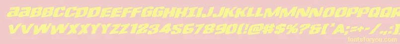 fuente Lefthandlukerotal – Fuentes Amarillas Sobre Fondo Rosa