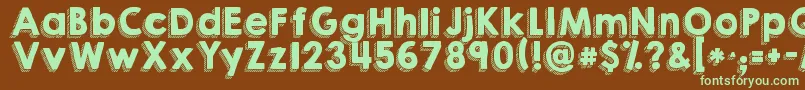 Kghappy Font – Green Fonts on Brown Background