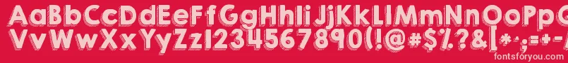 Kghappy Font – Pink Fonts on Red Background