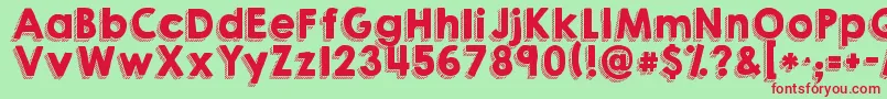 Kghappy Font – Red Fonts on Green Background