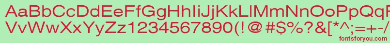 XeroxSansSerifWide Font – Red Fonts on Green Background