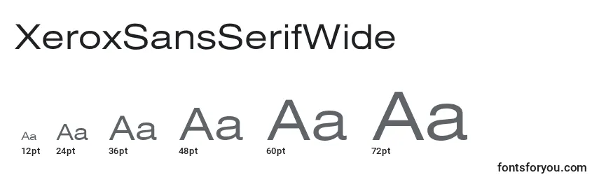 XeroxSansSerifWide Font Sizes