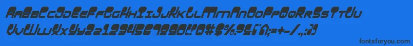 Шрифт HypnoAgentCondensedItalic – чёрные шрифты на синем фоне
