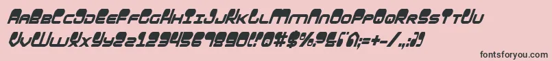 フォントHypnoAgentCondensedItalic – ピンクの背景に黒い文字