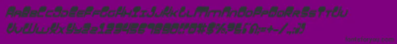 HypnoAgentCondensedItalic-fontti – mustat fontit violetilla taustalla