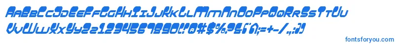 フォントHypnoAgentCondensedItalic – 白い背景に青い文字