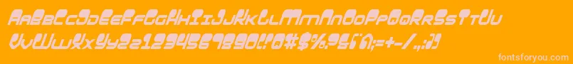 HypnoAgentCondensedItalic Font – Pink Fonts on Orange Background