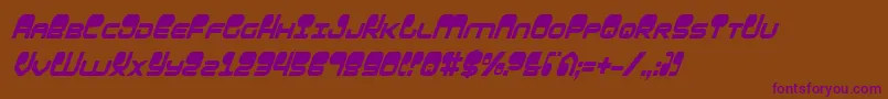 HypnoAgentCondensedItalic-Schriftart – Violette Schriften auf braunem Hintergrund