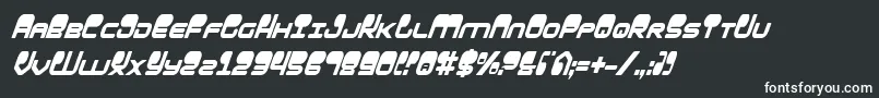 HypnoAgentCondensedItalic-Schriftart – Weiße Schriften auf schwarzem Hintergrund