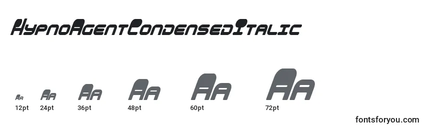 Размеры шрифта HypnoAgentCondensedItalic