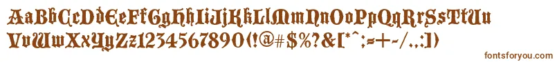 Blackwood-fontti – ruskeat fontit valkoisella taustalla