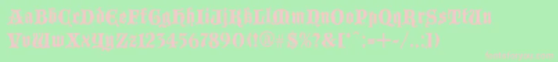 Blackwood Font – Pink Fonts on Green Background