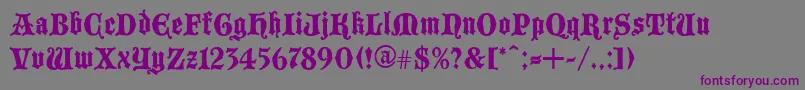 Шрифт Blackwood – фиолетовые шрифты на сером фоне