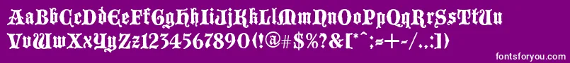 Blackwood Font – White Fonts on Purple Background