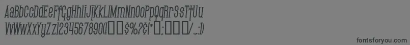SfGothicanCondensedBoldItalic Font – Black Fonts on Gray Background