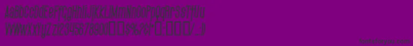 SfGothicanCondensedBoldItalic Font – Black Fonts on Purple Background