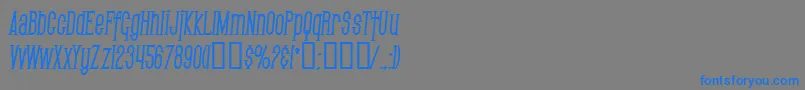 SfGothicanCondensedBoldItalic Font – Blue Fonts on Gray Background