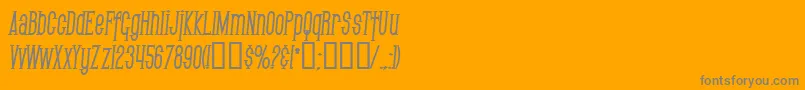SfGothicanCondensedBoldItalic Font – Gray Fonts on Orange Background