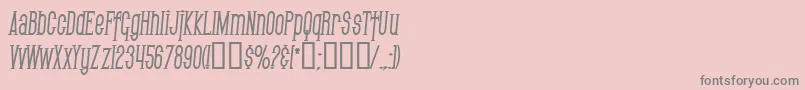 SfGothicanCondensedBoldItalic Font – Gray Fonts on Pink Background