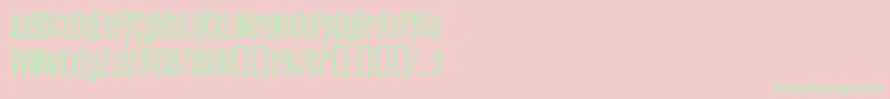 SfGothicanCondensedBoldItalic Font – Green Fonts on Pink Background