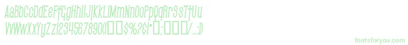 SfGothicanCondensedBoldItalic Font – Green Fonts on White Background