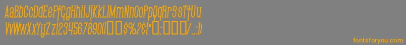 SfGothicanCondensedBoldItalic Font – Orange Fonts on Gray Background