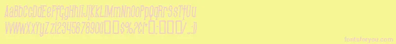 SfGothicanCondensedBoldItalic Font – Pink Fonts on Yellow Background