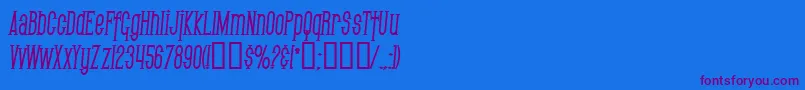 SfGothicanCondensedBoldItalic Font – Purple Fonts on Blue Background