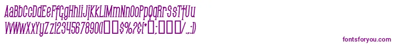 SfGothicanCondensedBoldItalic Font – Purple Fonts on White Background