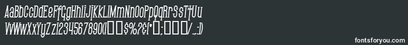 SfGothicanCondensedBoldItalic Font – White Fonts on Black Background