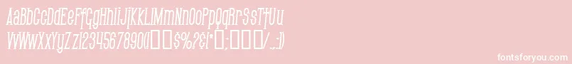 SfGothicanCondensedBoldItalic Font – White Fonts on Pink Background