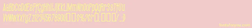 SfGothicanCondensedBoldItalic Font – Yellow Fonts on Pink Background