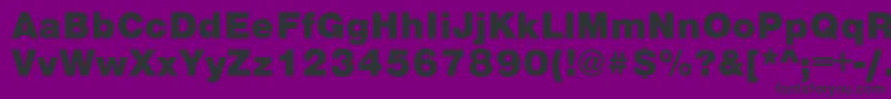 フォントVantaFatPlain – 紫の背景に黒い文字
